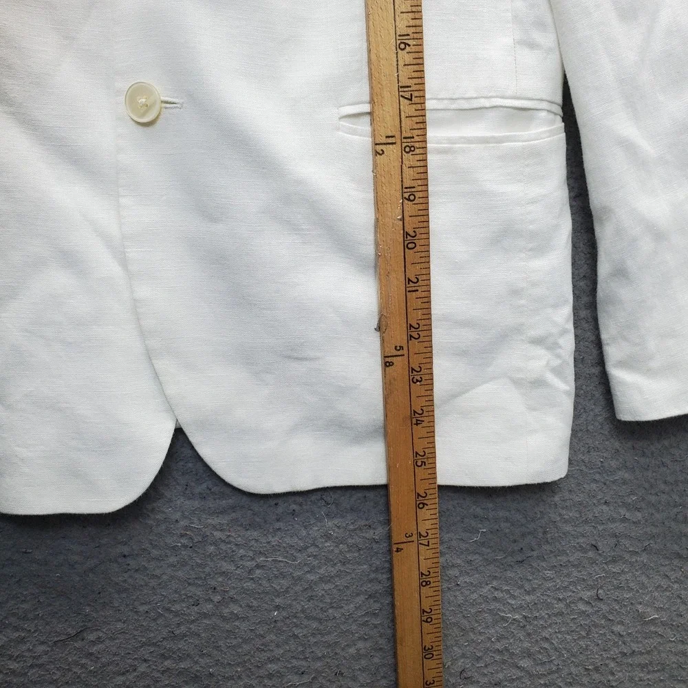 Lauren Ralph Lauren 2 Piece Suit Boys 14R White Linen Single Breasted Classic